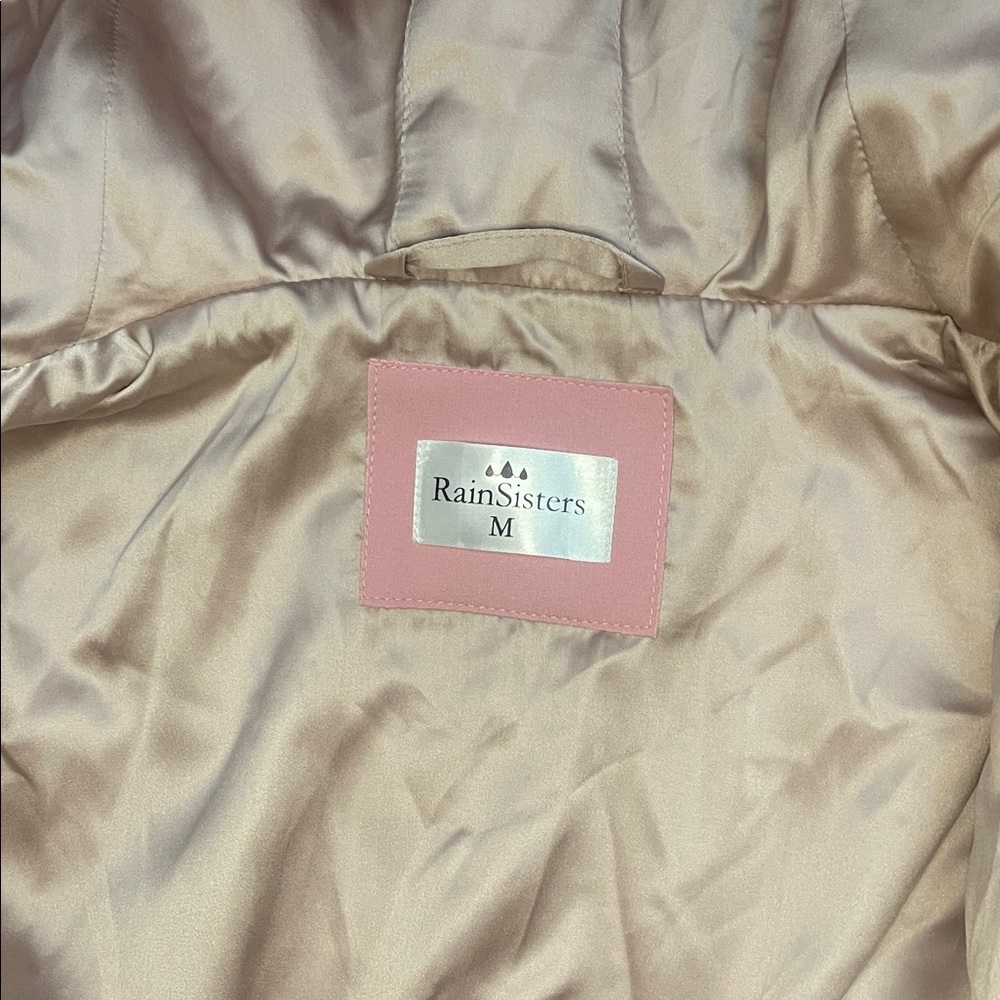 EUC RainSisters RARE Full Circle fit and flare pink Raincoat M - Picture 14 of 16